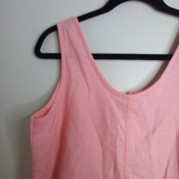 Ocean Coast Shirt Women M Sleeveless 100% Cotton Peach Orange - Picture 14 of 16